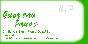 gusztav pausz business card